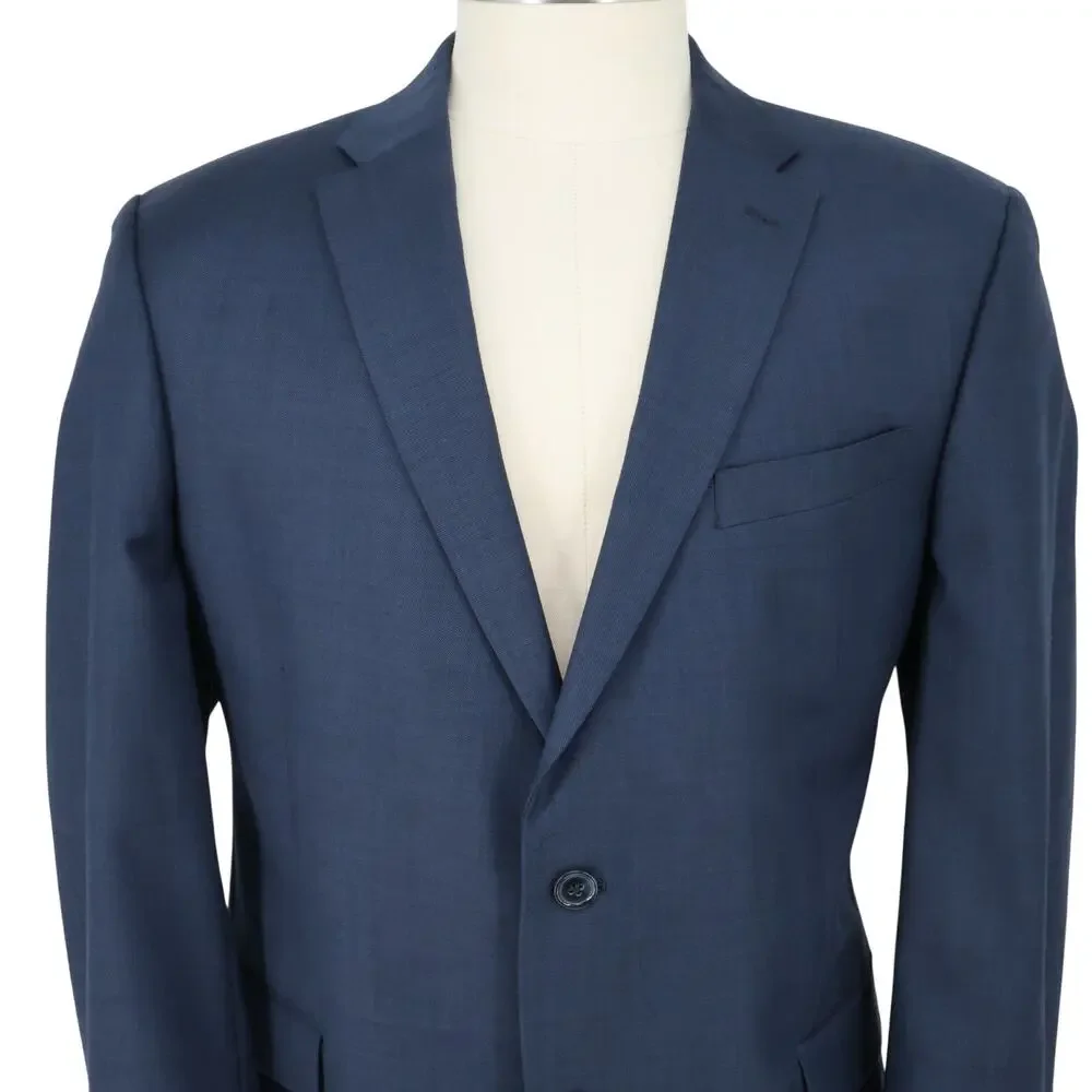 Tommy Hilfiger Sport Coat Mens 44R Blue Wool Jacket Lined Blazer Preppy Career